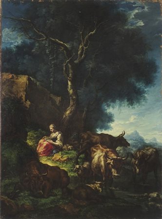 Giuseppe Antonio Pianca ( Agnona 1703 - Milano 1760 )  "La lettura della pastorella"