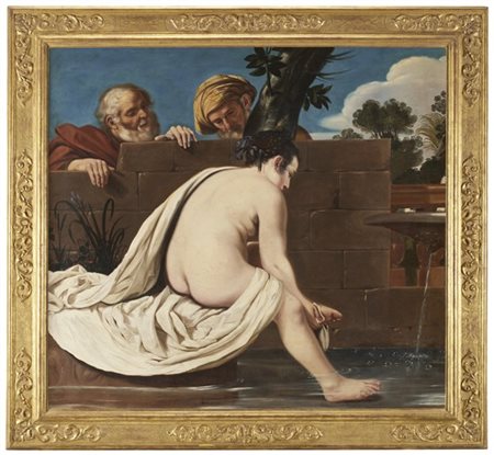 MATTEO LOVES "Susanna e i vecchioni"
olio su tela (cm 113,5x124,5)
in cornice an