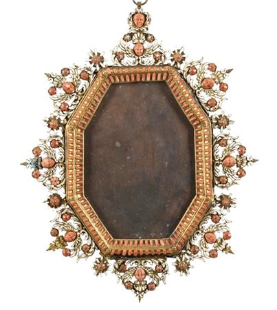 Arte siciliana, Trapani, seconda metà del secolo XVII. Specchio di forma ottago