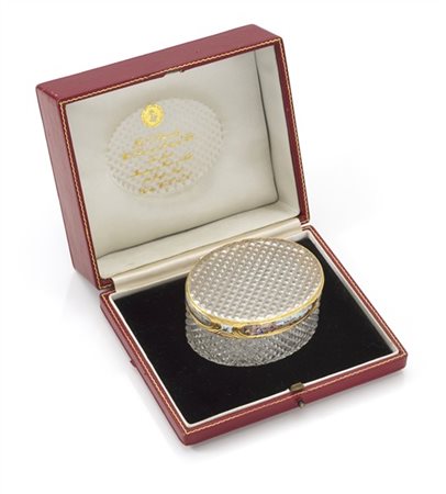 François-Guillaume Tiron (1747-1782) Parigi, 1760. Snuff box ovale in cristallo