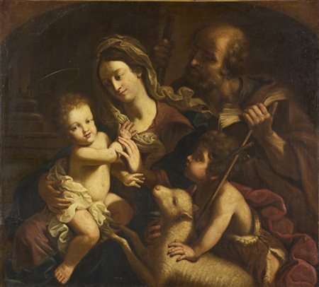 Benedetto Gennari "Sacra Famiglia con san Giovanni Battista e l'agnello", verso