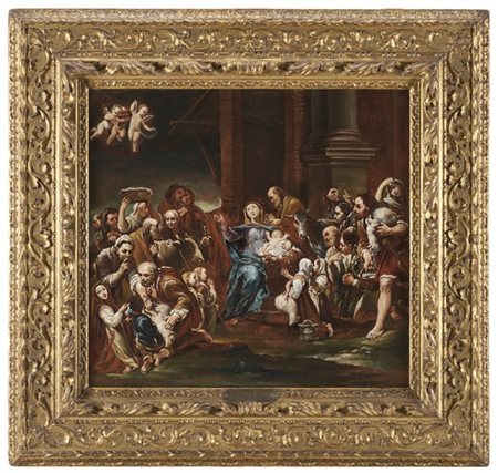 Giuseppe Maria Crespi "Adorazione dei pastori", 1735-45 circa
olio su tela (cm 6