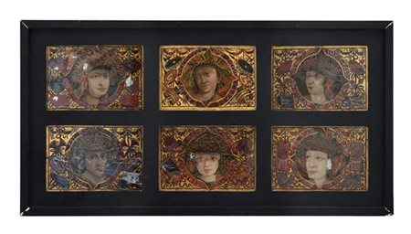 Arte napoletana del secolo XVII. Monogrammista VBL (attr) Gruppo di sei placche