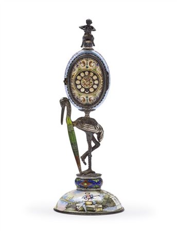 Ambito di Hermann Böhm. Vienna, secolo XIX.
Orologio da scrivania in bronzo e s