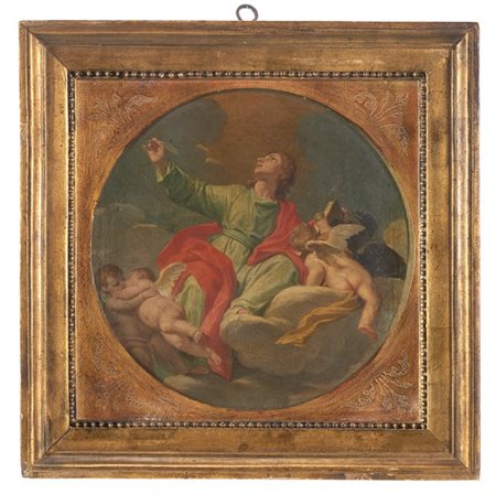 GIUSEPPE BARTOLOMEO CHIARI (attr.)

"San Giovanni Evangelista"
olio su tela (cm