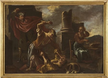 Giacomo Francesco Cipper (attr.)

"Rissa tra le rovine"
olio su tela (cm 77x111)