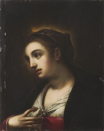 GORTZIUS GELDORP "Vergine Maria"
olio e lumeggiature dorate su rame (cm 54x43,5)