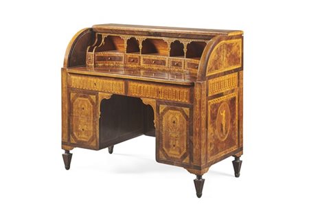 Bottega di Giuseppe Maggiolini, Lombardia, fine secolo XVIII. Scrivania a cilin
