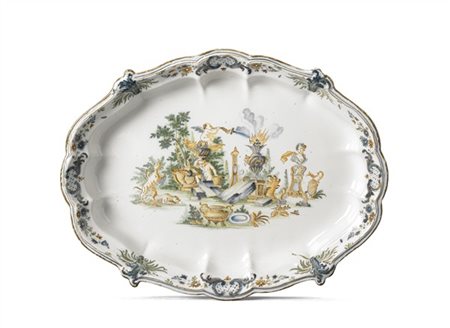 Manifattura di Giorgio Giacinto Rossetti, Torino, 1770 circa. Vassoio ovale a p