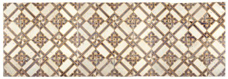 Manifattura di Napoli, inizio secolo XIX. Parte di pavimentazione in maiolica d