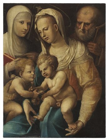 BARTOLOMEO NERONI (attr.)

"Sacra Famiglia con sant'Elisabetta e san Giovannino"