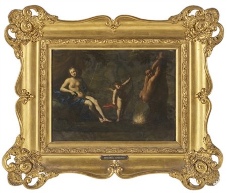 Scuola del secolo XVII

"Venere, amorino e satiro punito"
olio su lavagna (cm 2