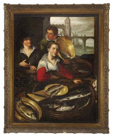 JEAN-BAPTISTE DE SAIVE IL GIOVANE (attr.)

"Pescheria"
olio su tela (cm 150x119)
