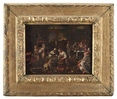 Scuola dei Bassano del secolo XVII

"Scena d'interno in una cucina"
olio su tel