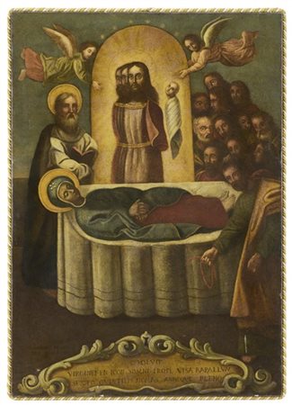 Bernardino Prosperi (?)

"La morte della Vergine con gli apostoli e il corpo tr