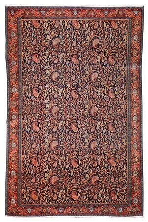 Tappeto Senneh, Persia, seconda metà del secolo XIX. Decoro di ispirazione mill