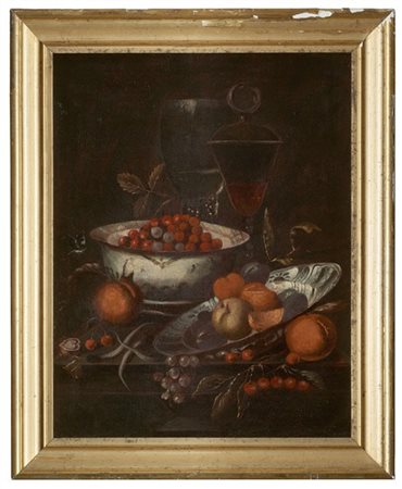 Da un modello del secolo XVII

"Composizione con vasellame, bicchieri e frutta"