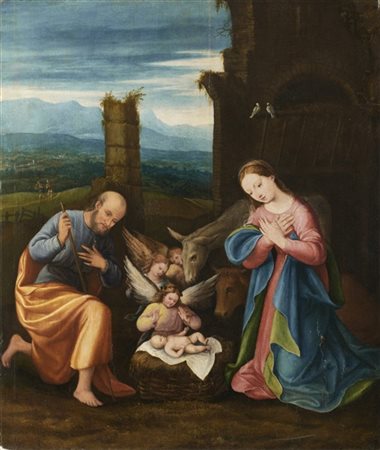 Scuola dell'Italia settentrionale del secolo XVI

"Adorazione del Bambino"
olio