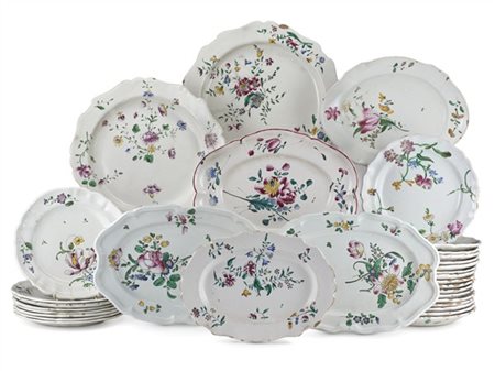 Manifatture di Lodi, Veuve Perrin ed altre, secolo XVIII-XIX. Lotto composto da