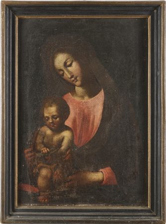 Scuola senese dell'inizio del secolo XVII

"Madonna con Bambino"
olio su tela (