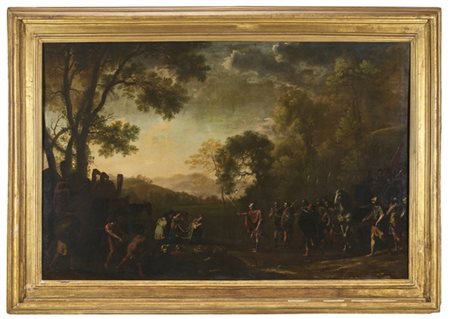 Scuola della fine del secolo XVII

"La continenza di Scipione"
olio su tela (cm