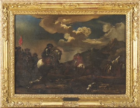 Seguace di Francesco Simonini del secolo XVIII

"Scene di battaglia"
coppia di