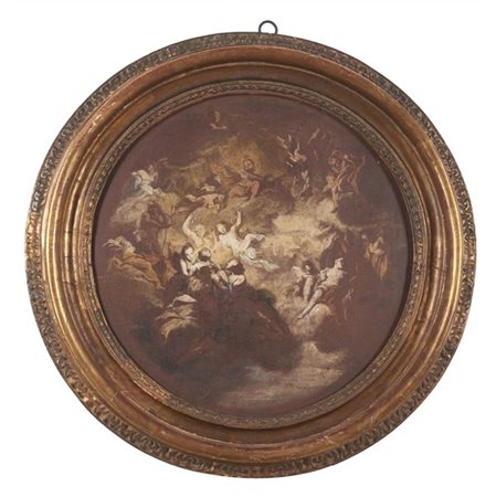 Maestro dell'inizio del secolo XVIII

"Apoteosi di santi"
due dipinti, probabil