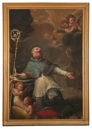 Scuola del secolo XVIII

"San Francesco di Sales e angioletti"
olio su tela (cm