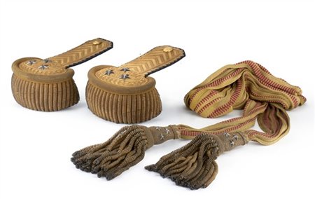 Lotto composto da una coppia di spalline da Generale di divisione. Francia, Sec