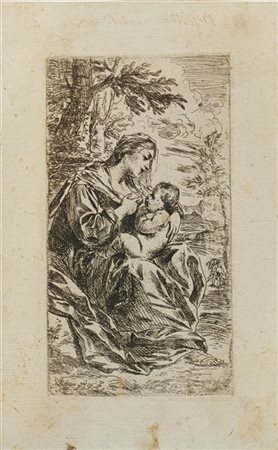 PIER FRANCESCO MOLA "Riposo durante la fuga in Egitto"
acquaforte (mm 116x62)
(d