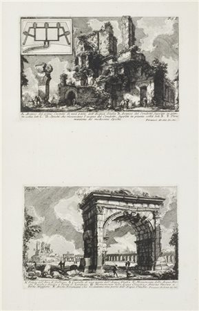 Giovanni Battista Piranesi Quattro acqueforti dalla serie delle Piccole Vedute d