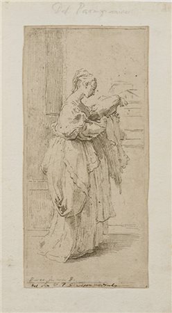 Lotto composto da due incisioni di Guido Reni da Parmigianino, raffiguranti "Fa