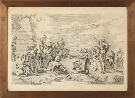 Salvator Rosa "La morte di Marco Attilio Regolo"
acquaforte impressa su carta no