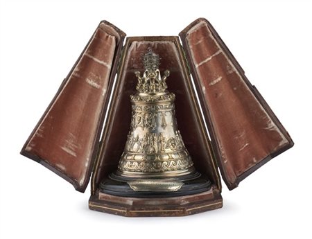 Campanello da funzioni in metallo argentato