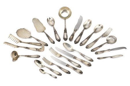 Mario Buccellati Servizio di posate Esteval da dodici composto da ventiquattro f