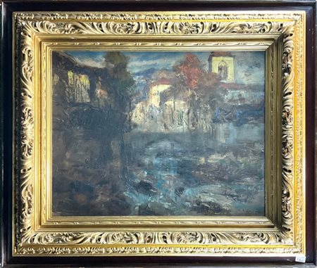Vittore Antonio Cargnel "Sacile" 
olio su cartone telato (cm 40x50)
Firmato in b