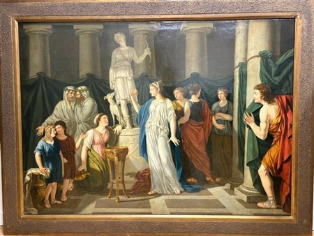 Scuola neoclassica del secolo XIX

"Il Pomo della Discordia" 
olio su tela (cm