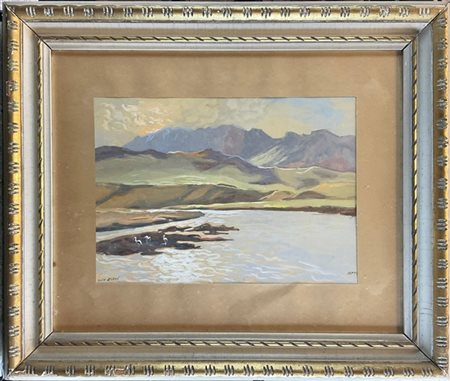 Mattéo Brondy "Oued Sebou" 
tecnica mista su carta (cm 32x46)
Firmato in basso a