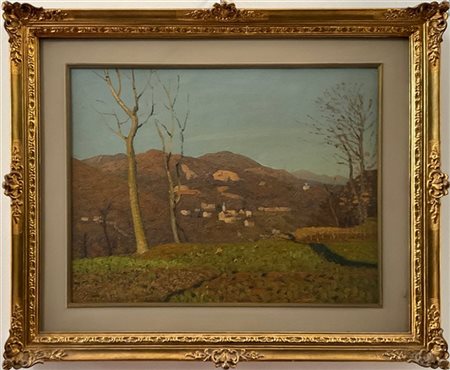 Oreste Albertini "Paesaggio autunnale" 
olio su compensato (cm 40x50)
Firmato in
