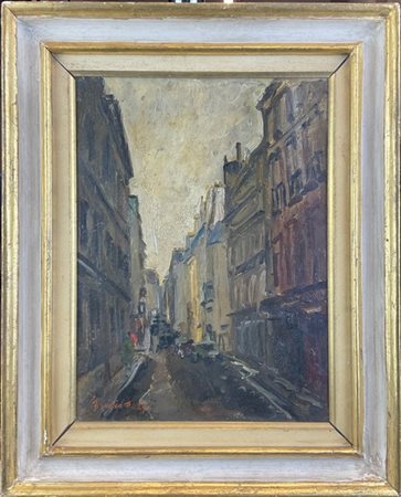 Donato Frisia "Parigi" 1929
olio su tela (cm 33x24)
Firmato e datato in basso a