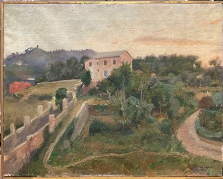 Carlo Prada "Tramonto" 1936
olio su tela (cm 63x82)
Firmato e datato in basso a