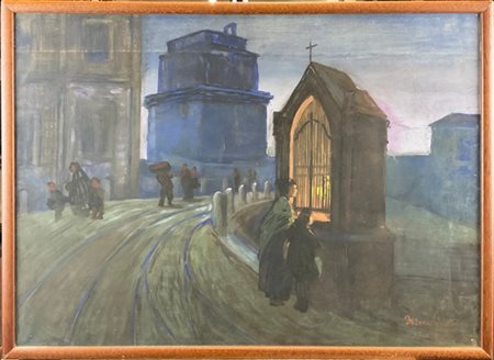 Federico Sartori "Marginetta presso il Ponte di Pisa" Viareggio, 1931
tecnica mi