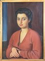 Orlando Sora "Ritratto femminile" 
olio su masonite (cm 62x45)
Firmato in basso