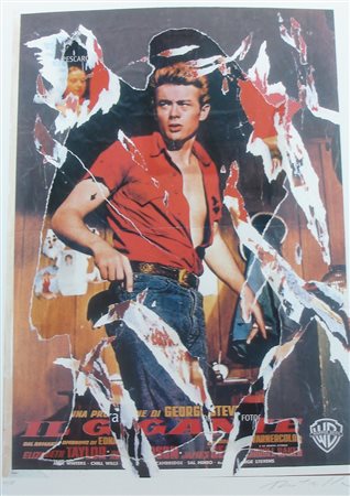 ROTELLA MIMMO CATANZARO 1918 MILANO 2006 IL GIGANTE SERIGRAFIA cm 100 x 70...