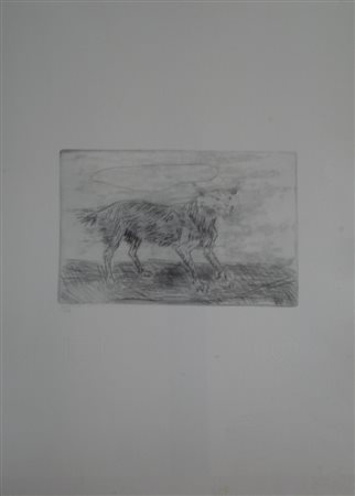 LIGABUE ANTONIO PANTERA INCISIONE cm 70 x 50 offerta libera Timbro a secco...