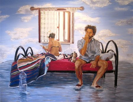 PASSARO ALESSANDRO Mesagne 1974 SENZA TITOLO, 2007 OLIO SU TELA cm. 150 x 190...