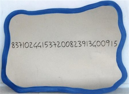 PISTOLETTO MICHELANGELO Biella 1933 FRATTALI, 1999 SPECCHIO SAGOMATO DIPINTO...