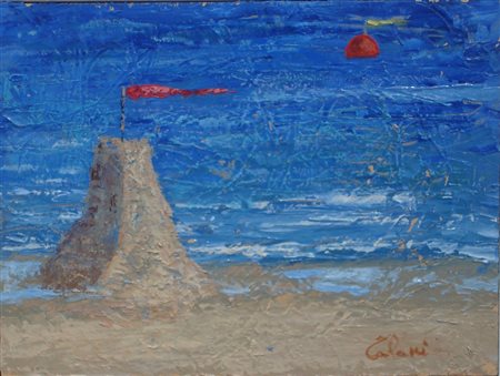 TALANI GIAMPAOLO San Vincenzo 1955 UN CASTELLO DI SABBIA, 2009 OLIO E TECNICA...