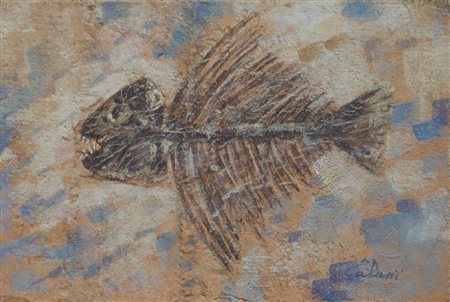 TALANI GIAMPAOLO San Vincenzo 1955 LISCA DI PESCE, 2010 STRAPPO D'AFFRESCO cm...