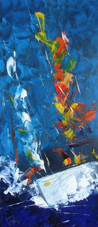 TORALDO FRANCESCO CATANZARO 1974 MERIT CUP, 2008 ACRILICO SU TAVOLA cm 70 x...